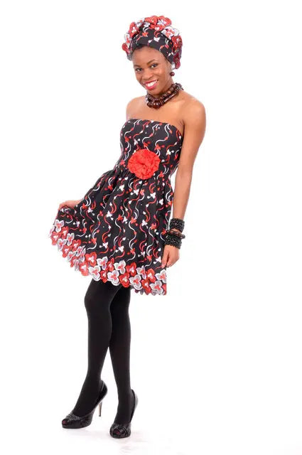 Sleeveless African Clothing Lace Dress With Exquisite Design Dupsie's African Fashion Sleeveless African Clothing Lace Dress With Exquisite Design Dupsie's African Fashion