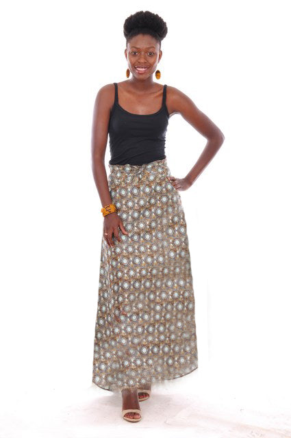 Unique African Print high wasited Skirt-DP3259NP