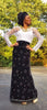 Black Velvet Skirt with Rhinestones-DP3986