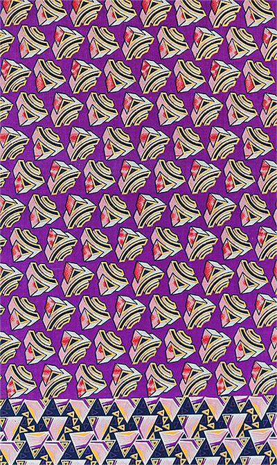 Purple and Beige African Print Fabric-DPAP190