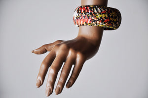 Unique African Abstract Print Bangle-DPJ290