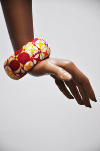 Multicolored African Print Bangle-DPJ330