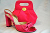 Italian Satin Shoe and Bag for Ladies-DPMMPL30