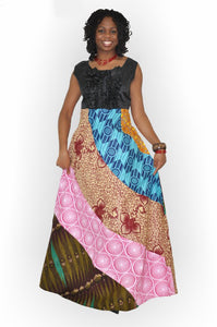 Patchwork African Print Dress