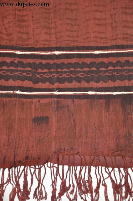 Brown, Black and Beige Mud Cloth Shawl