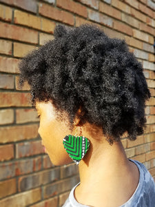 Green African Print Earring-DP3553ER7