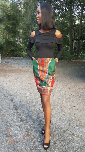 Dashiki 2025 pencil skirt