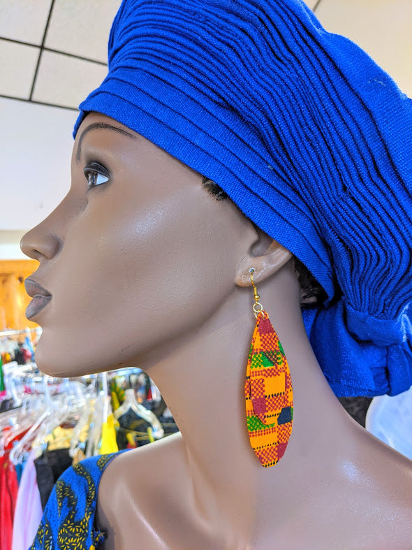 Kanmi African Print Kente Earrings-DP3227ER132