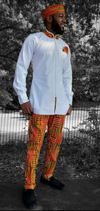 Chaka African Dashiki with Kente trim-DPBLKP19