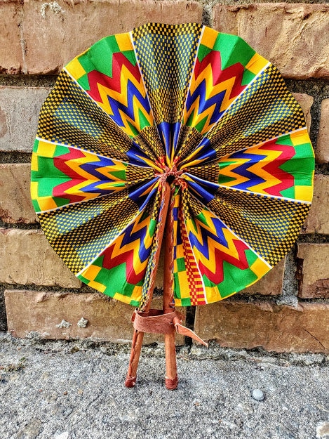 Kofina African Print Kente Hot Flash Fan - Embrace Tradition