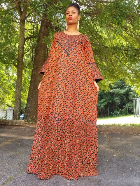 Dupsie's Exclusive Leaf Print Dress-DPX3844D