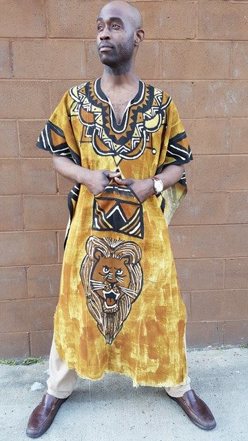 Lion King mufasa hand-made mud cloth poncho robe-dp3803m