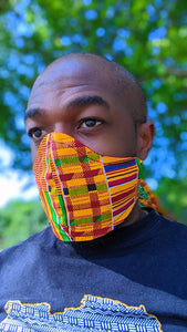 Meji Kente African Print Reversible Mask-DP3227PM
