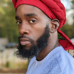 Red Pre-tied Turban