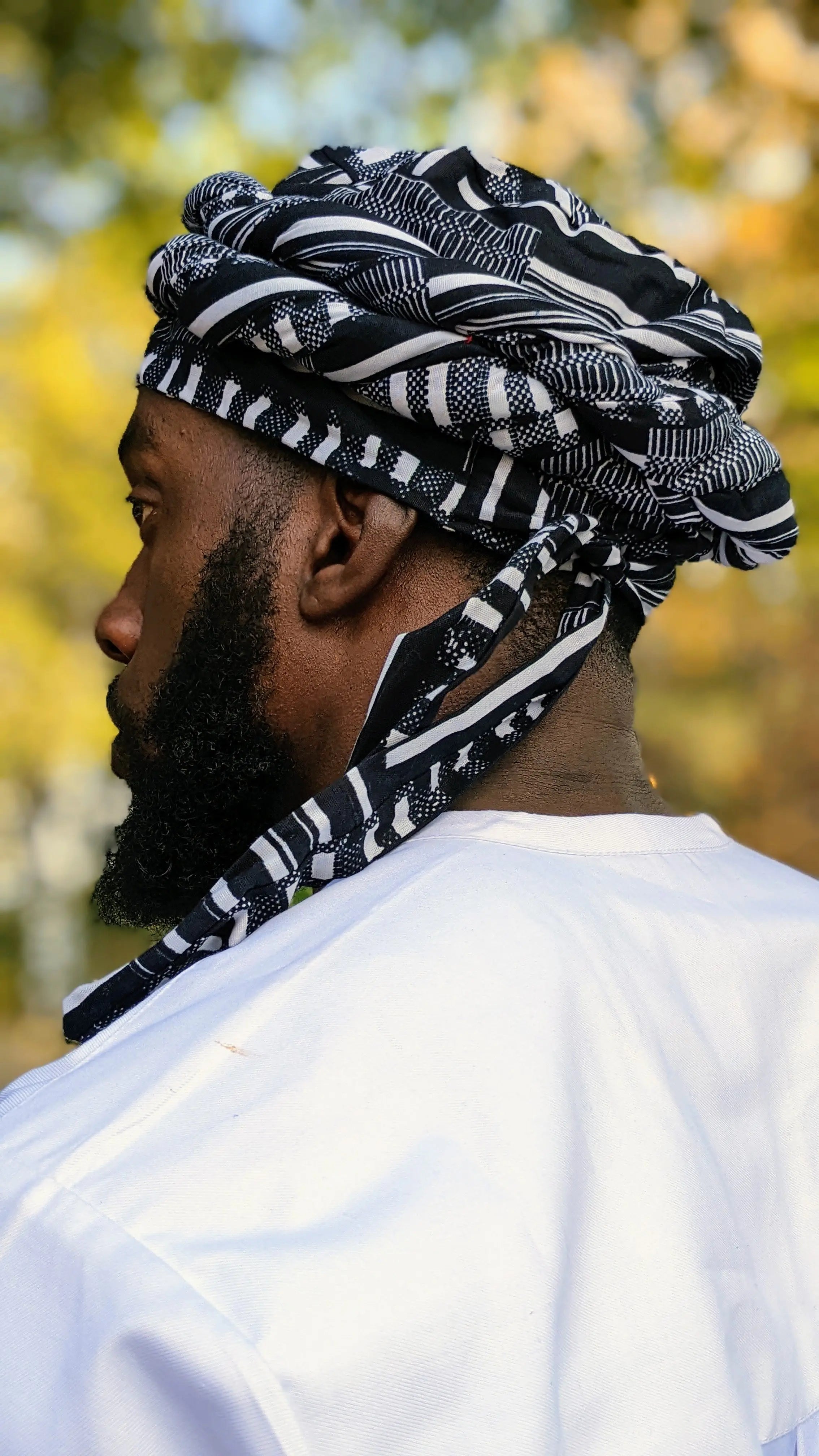 Mens Kobina Kente African print Turban Hat DPHB0795PT – Dupsie's