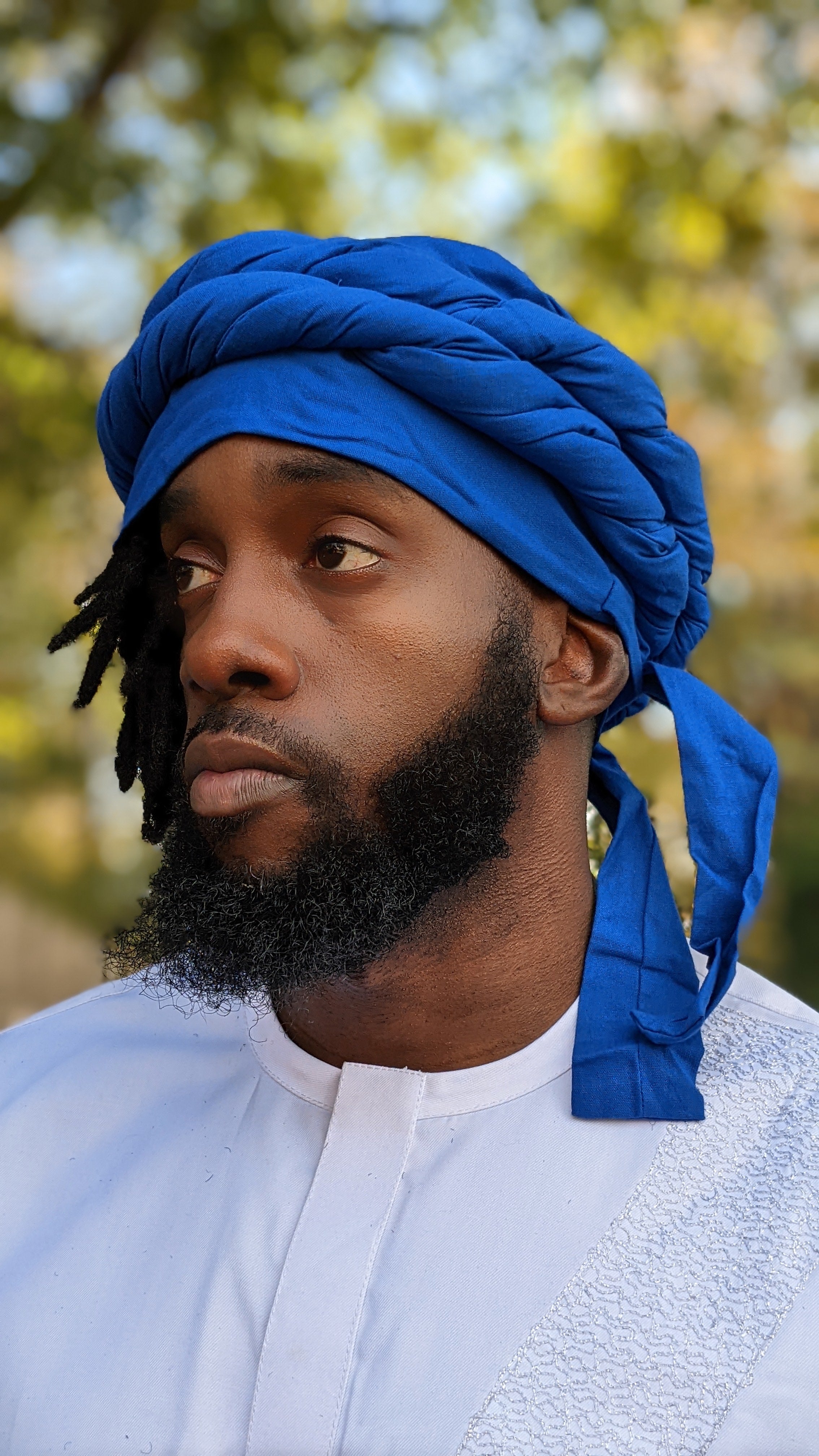 Blue African Turban Hat For Men