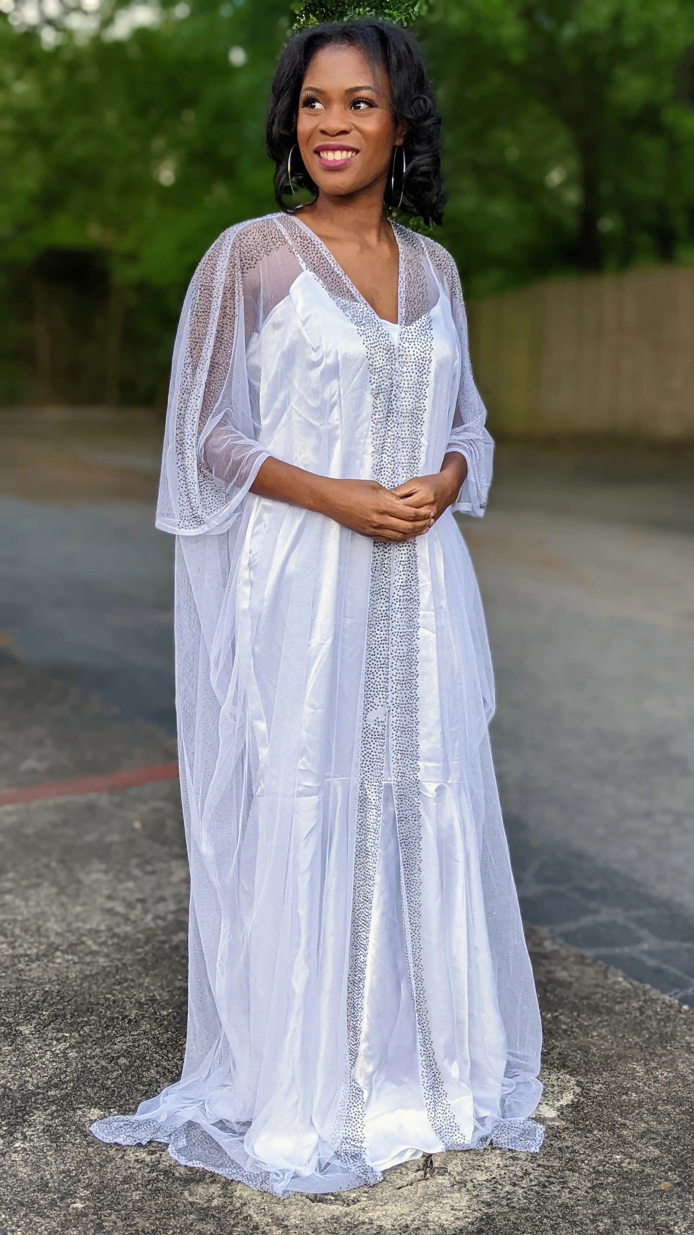 silver abaya dress Silver abaya Shimmer silver abaya with baloon sleeves and belt detailing Abayas from Cucire at Boksha