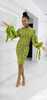 Layo African Print Ankara Kitenge Smocked Stretch Dress 