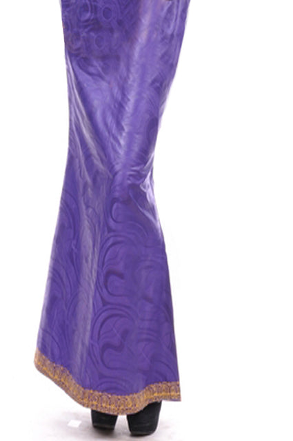 Purple Brocade Skirt with Special Tinko Embroidery-DP2891SK