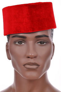 Dupsie's Red African Velvet Senator Hat-DPH612