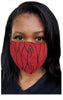Cotton Red-Black African Print Reusable, Face Mask Cover