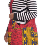 Red and Golden Yellow African Print Bag-DPPB2687