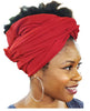 Red Cotton African Head Wrap