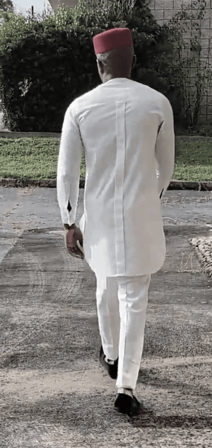 Baamu Ivory African Senator Sunmo Top and Pants - DPXTM506