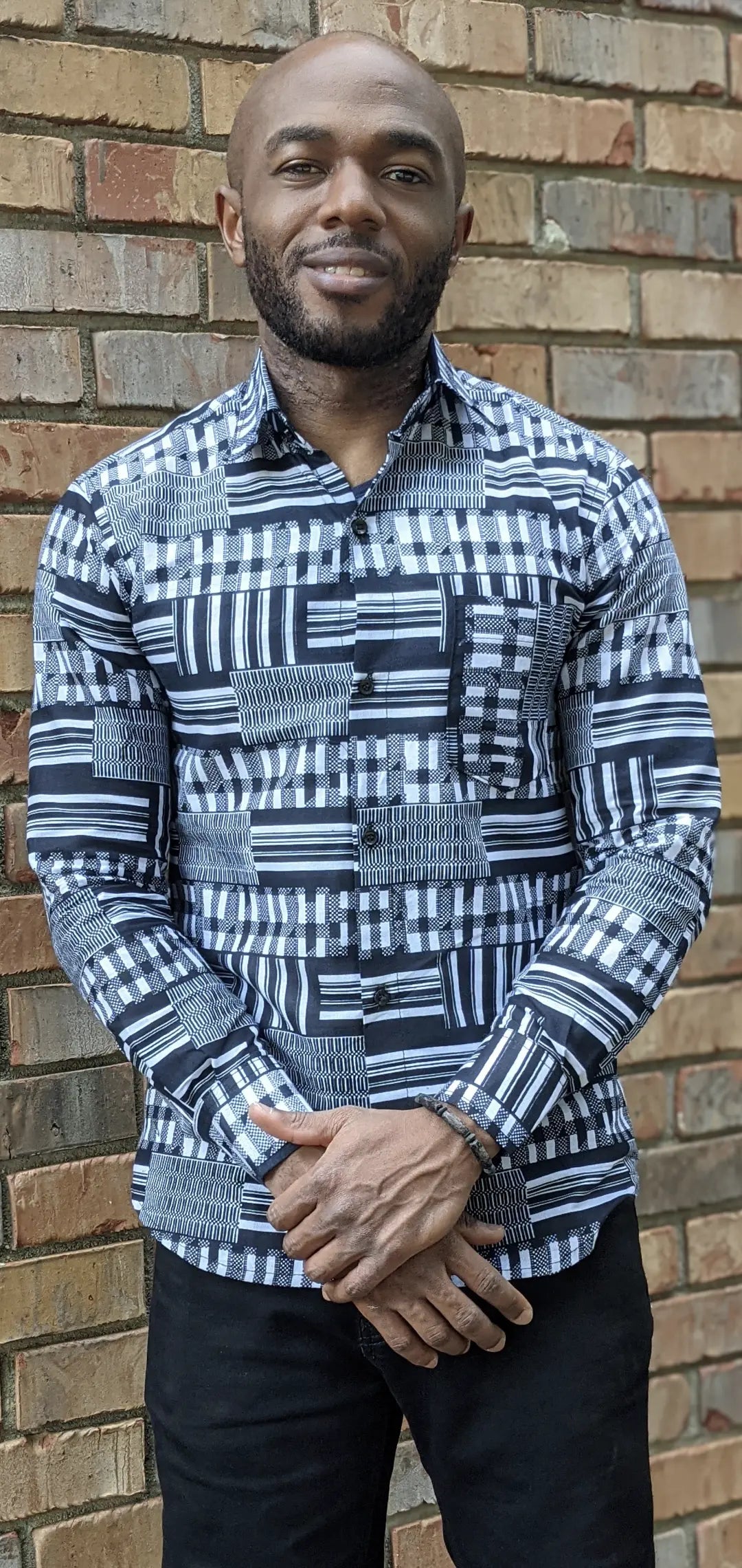 kente dress shirt African Print Polo Shirt for Men | Kente Shirt for Men