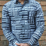 Etnek Kente African Print Button down Shirt-DP3227BWS