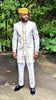 Yrovi Off-White and Gold Embroidered Suit Set-DPBR05