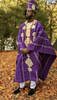 Eleyiti Purple Aso Oke Grand boubou Agbada Robe - DPAGPC700