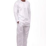 Regal White Brocade Dashiki Apparel