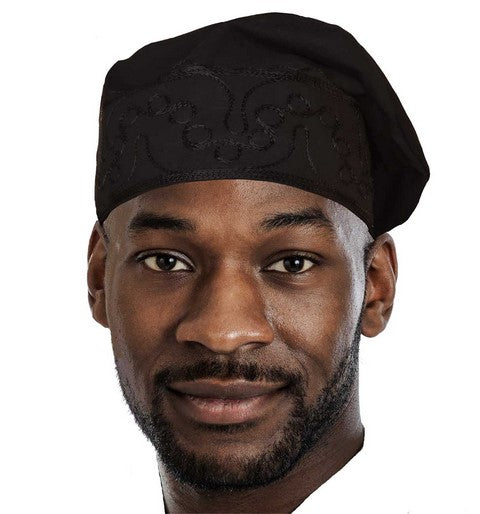All Black Embroidered Adebo Hat - DPH660