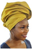 Gold Cotton African Head Wrap