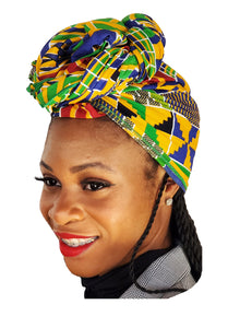 Kente African Print Head Wrap