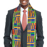 Akoma Kente African Print Hat and Stole Sash Scarf