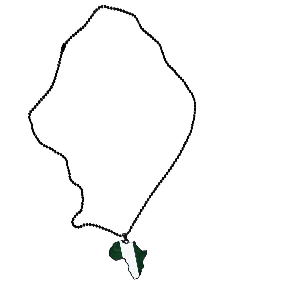 Nigerian Flag Pendant Necklace Africa Map Necklace
