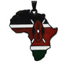 Kenya Flag Pendant Necklace Africa Map Necklace
