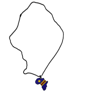 Democratic Republic of Kongo Flag Pendant Necklace Africa Map jewelry