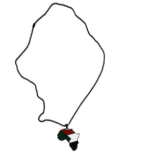 Sudan Flag Pendant Necklace Africa Map Necklace