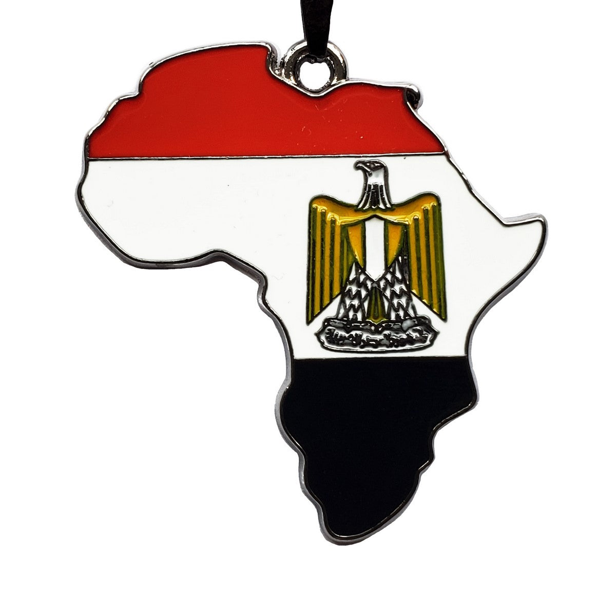 Egypt Flag Pendant Necklace Africa Map Chain
