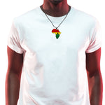 Ghana Flag Pendant Necklace African Map Chain