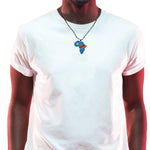 Democratic Republic of Congo Flag Pendant Necklace African Map Chain