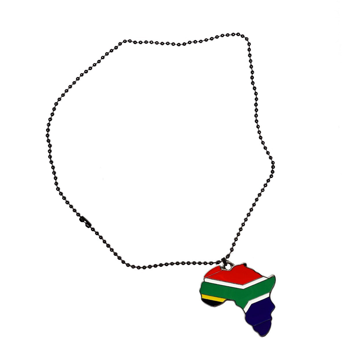South Africa Flag Pendant Necklace African Map Chain