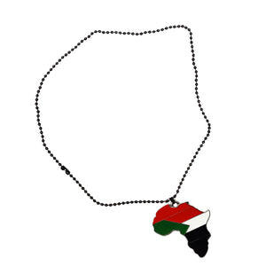 Sudan Flag Pendant Necklace Africa Map Chain